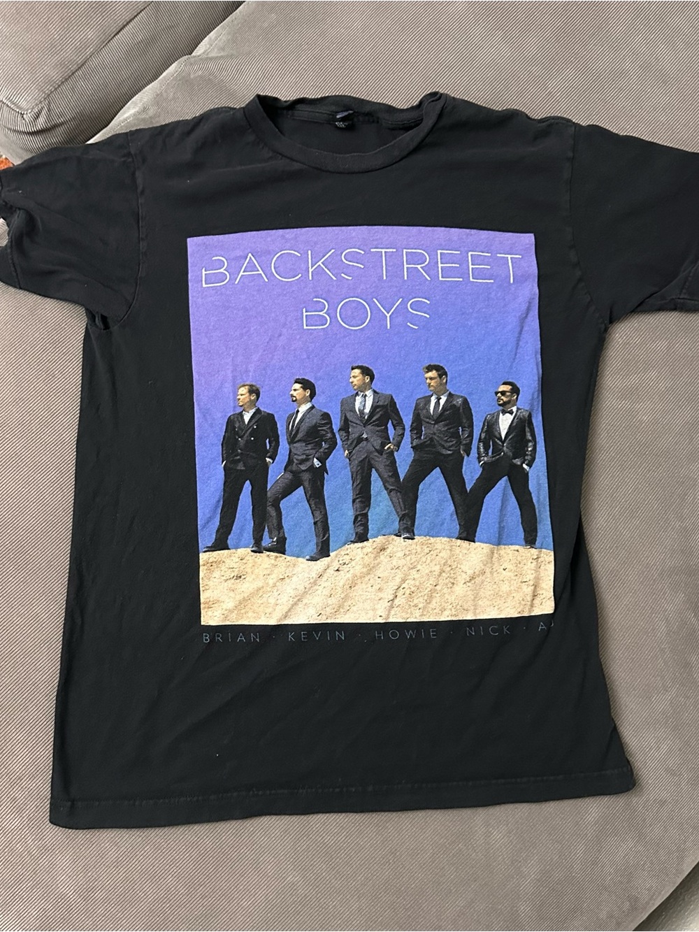 Backstreet Boys Shirt Mens Medium Black 2014 Tour Band Tee Tultex Graphic Music